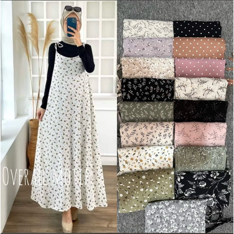 Overall dress Korean style/overall dress motif/overall dress viral