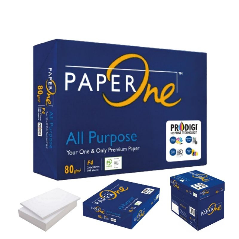 

Kertas HVS Paperone F4 80 Gsm / HVS Paperone F4 80 Gsm / Kertas Print Kantor HVS Putih Paperone 80 gsm
