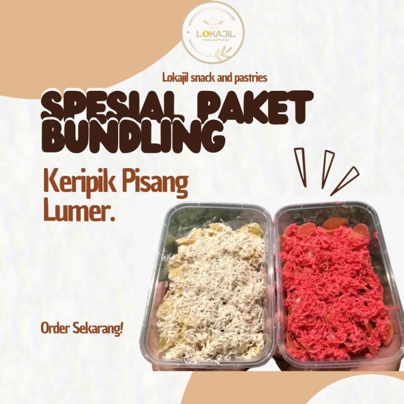 

Keripik Pisang Lumer (Full Topping) by Lokajil Bundling Paket Tiramisu & Stoberi Lokajil Keripik Pisang Lumer 125g + 125g