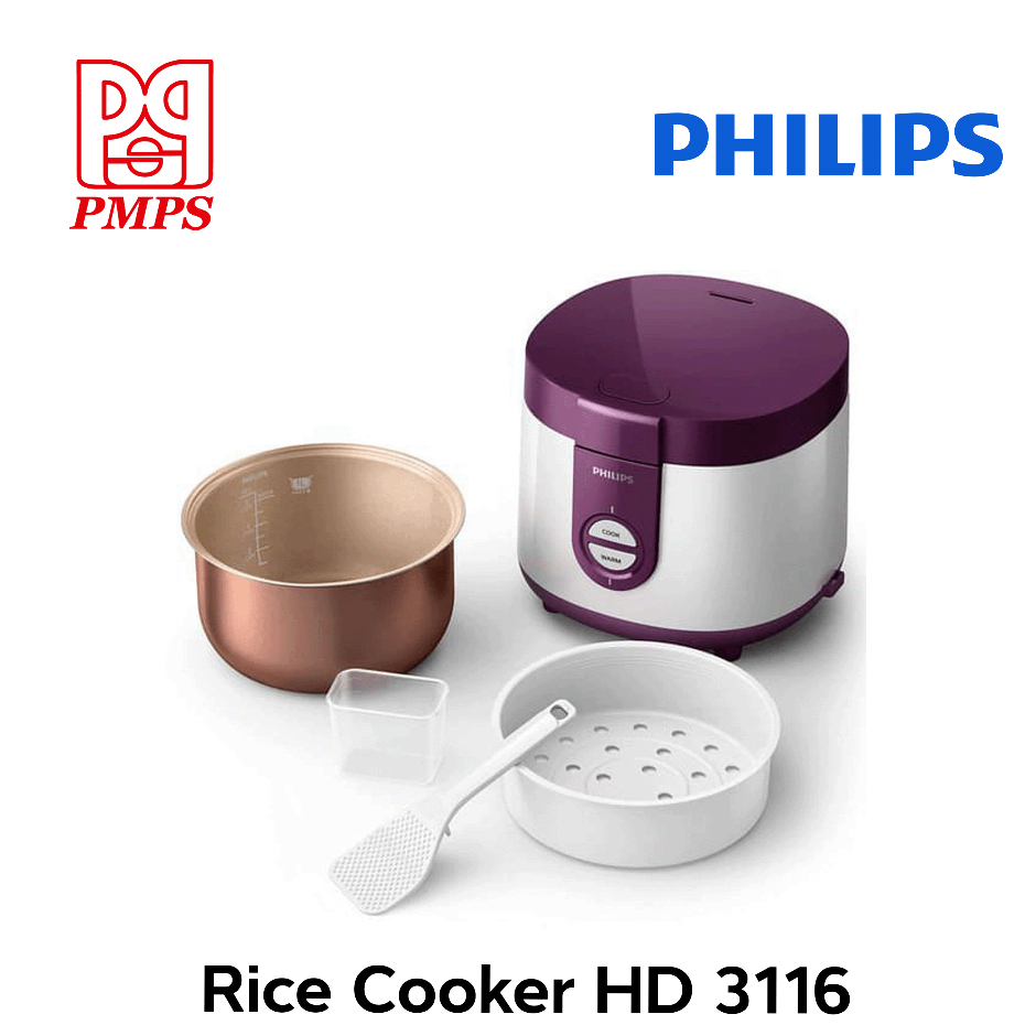 Philips Rice Cooker  HD 3116 Purple Penanak Nasi 1 L