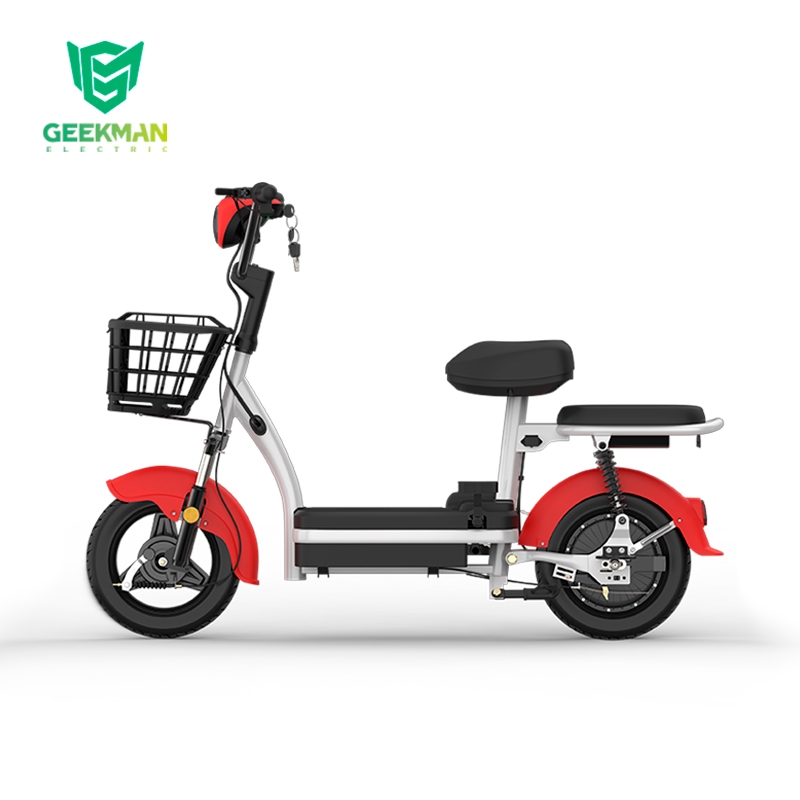 Geekman XWZ8 Sepeda Listrik Dewasa - Hitam, 350W Brushless Motor, Baterai Lithium-ion 36V 10Ah, LCD Display, Garansi Resmi