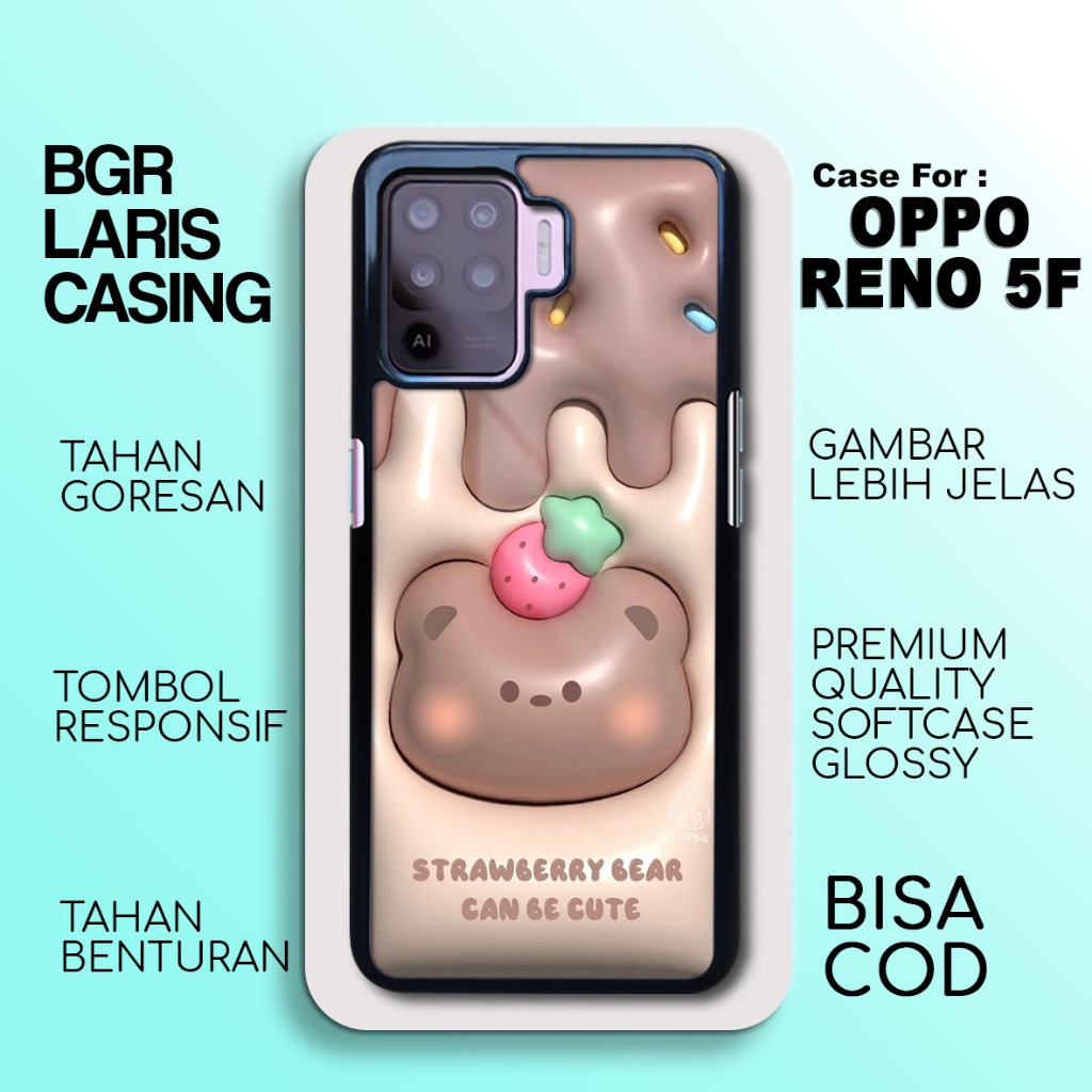 Case Oppo Reno 5F Terbaru Cute Time Casing Reno 5F Hardcase Softcase Glossy Kesing Terlaris Termurah