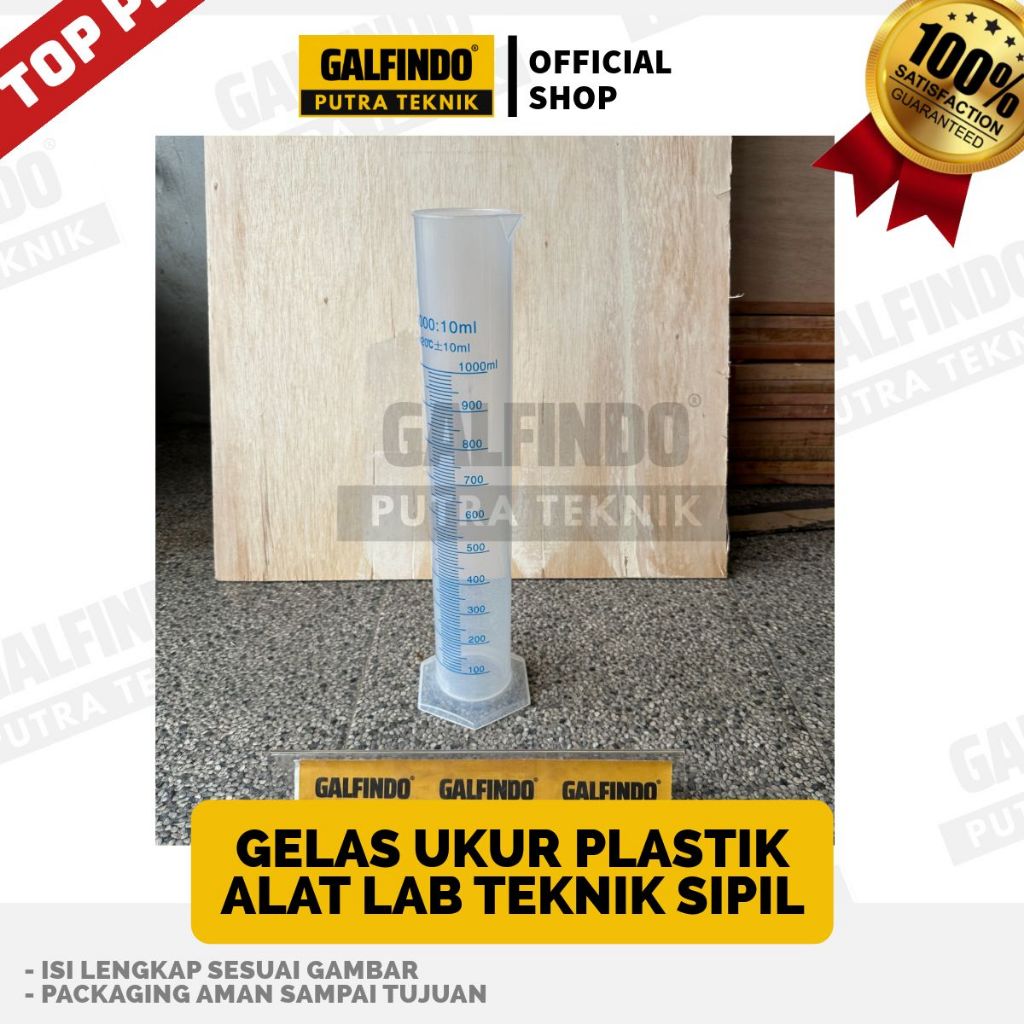 GALFINDO GELAS UKUR PLASTIK ALAT LABORATORIUM TEKNIK SIPIL