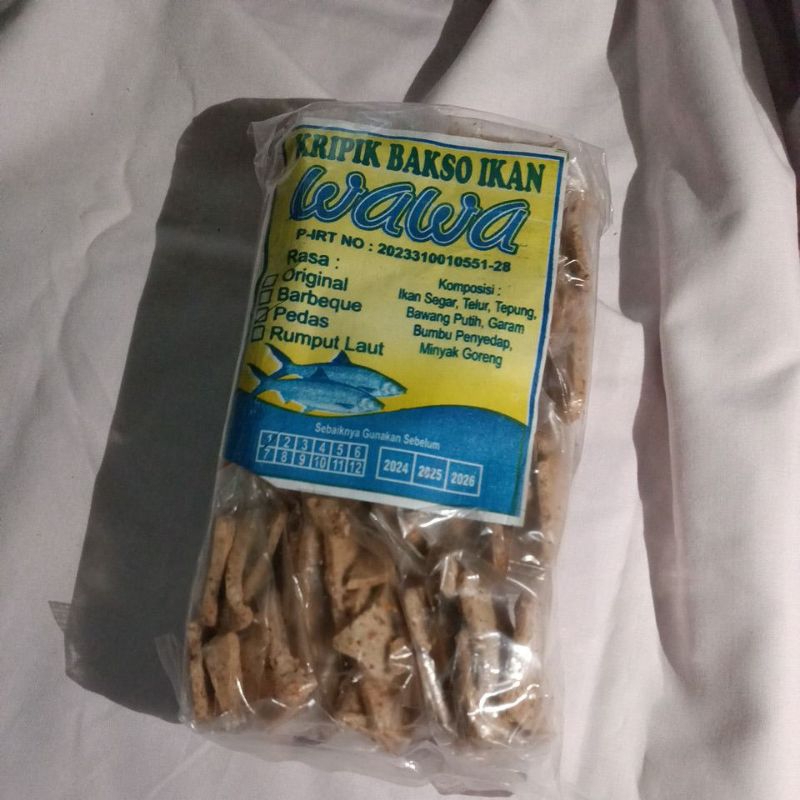 

snack cemilan kripik bakso ikan wawa