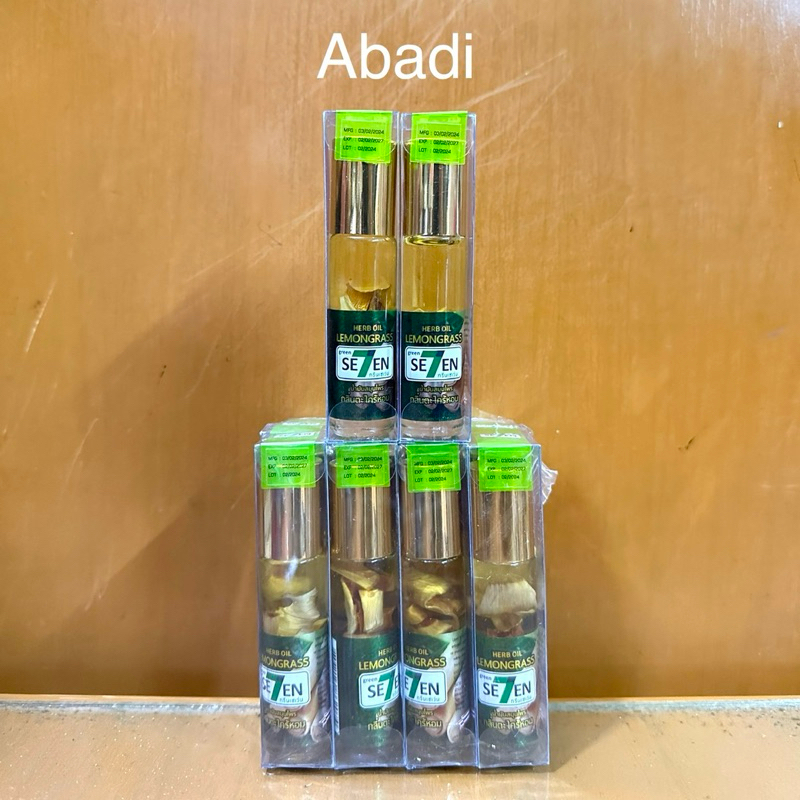 Minyak Angin Green Seven Se7en Herb Oil Lemongrass Original Thailand
