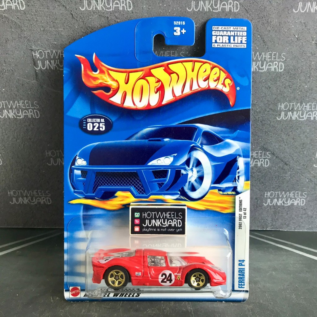 Hot Wheels Ferrari P4 Red 2002 First Editions