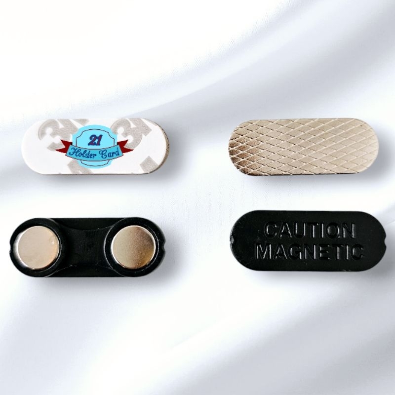 Magnet Papan Nama Magnet Nama Dada Oval Plastik