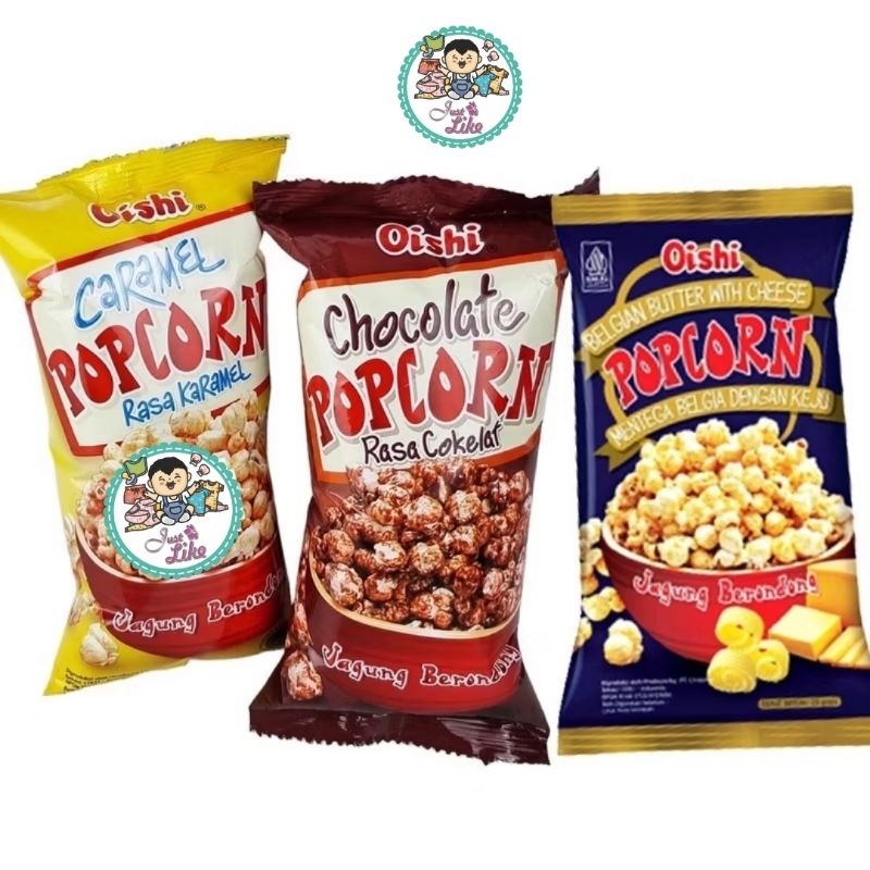 

OISHI (Renceng) Popcorn Jagung 1renceng isi 10packs × 20gram