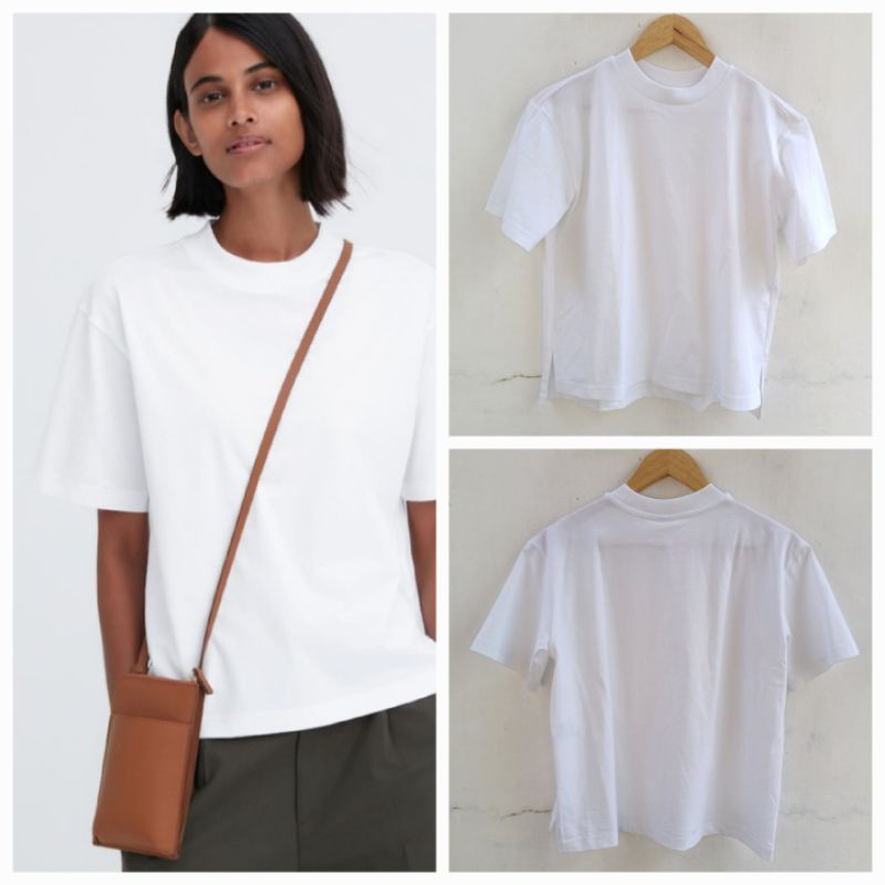 UNIQLO WANITA KAOS AIRISM PUTIH BARU ASLI ORIGINAL