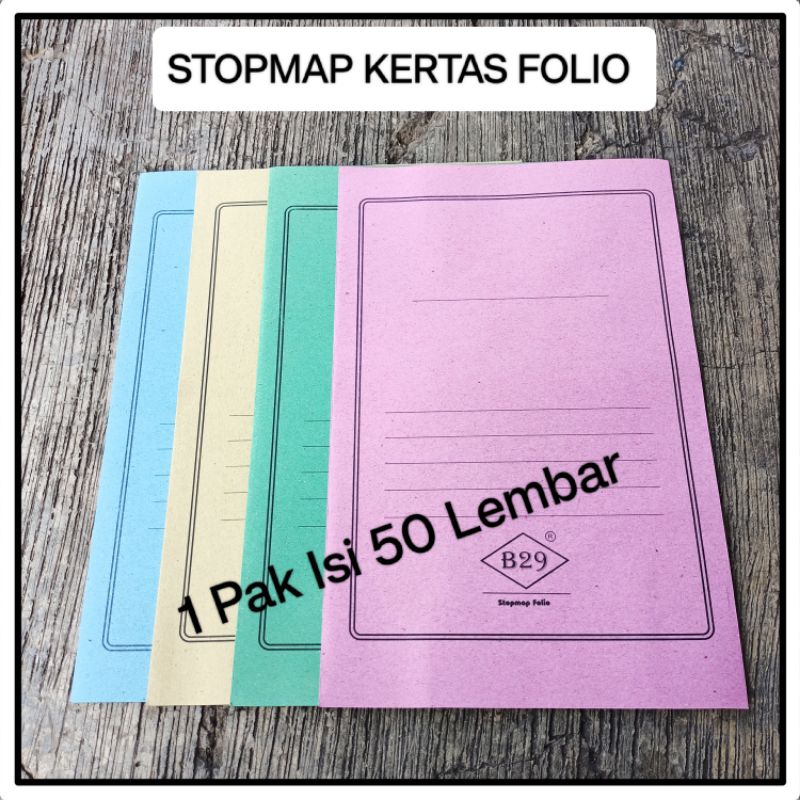 

1 Pak Map Kertas Murah Isi 50 Lembar / Stopmap Folio