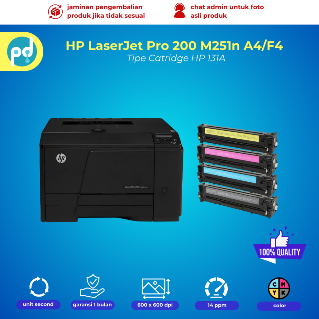 Printer Warna Hp Laserjet Pro 200 m251n Kertas A4 F4 Printer Stiker Undangan