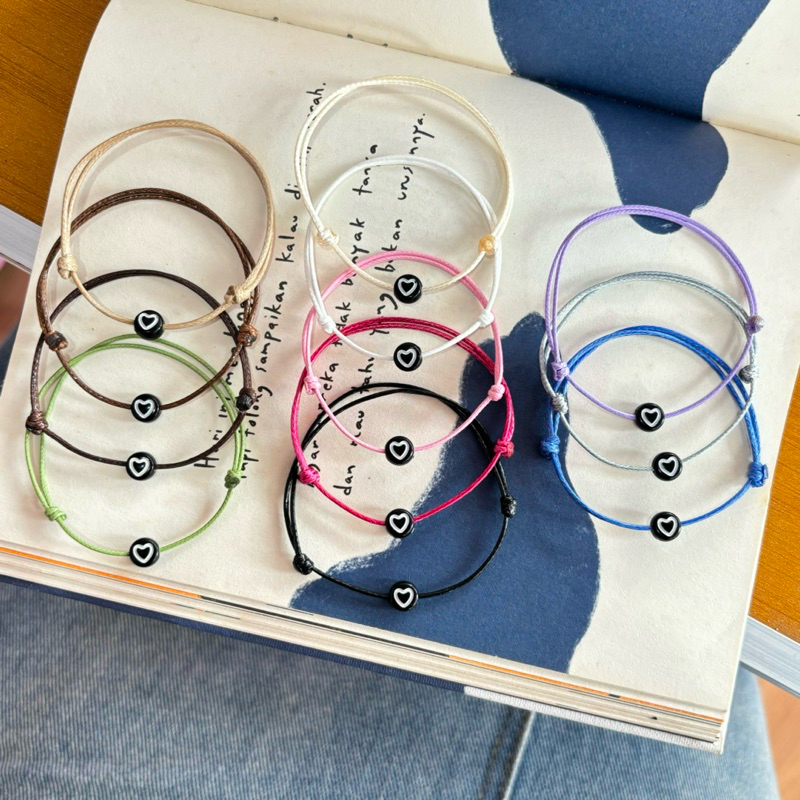 (BELI 5 GRATIS 1) Gelang tali manik love hitam | Gelang love hitam | Gelang terbaru | Sesama jogja b