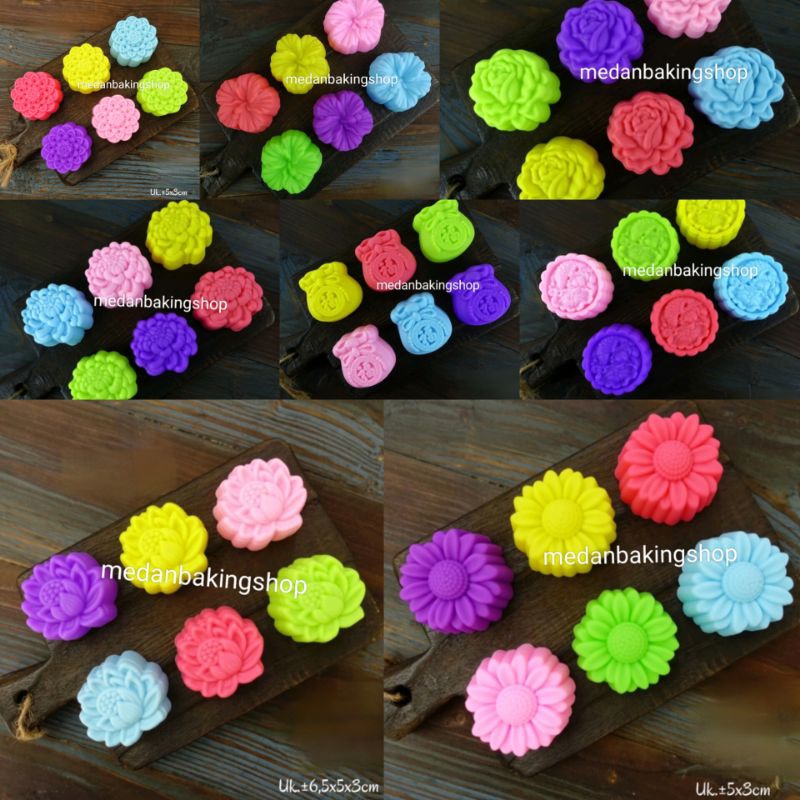 3pcs Cetakan Silikon Kecil/Silicone Mold/Cetakan Puding Putu Ayu Agar-agar/Cetakan Silikon Puding Mo