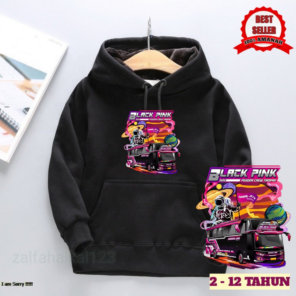 Jaket Hodi Anak BUS BLACK PING Sweater anak cowok cewek usia 2 3 4 5 6 7 8 9 10 11 12 tahun Jaket sw