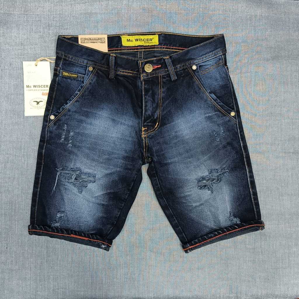 celana jeans wiscer sobek pendek // celana pendek pria wiscer original // celana pendek distro model