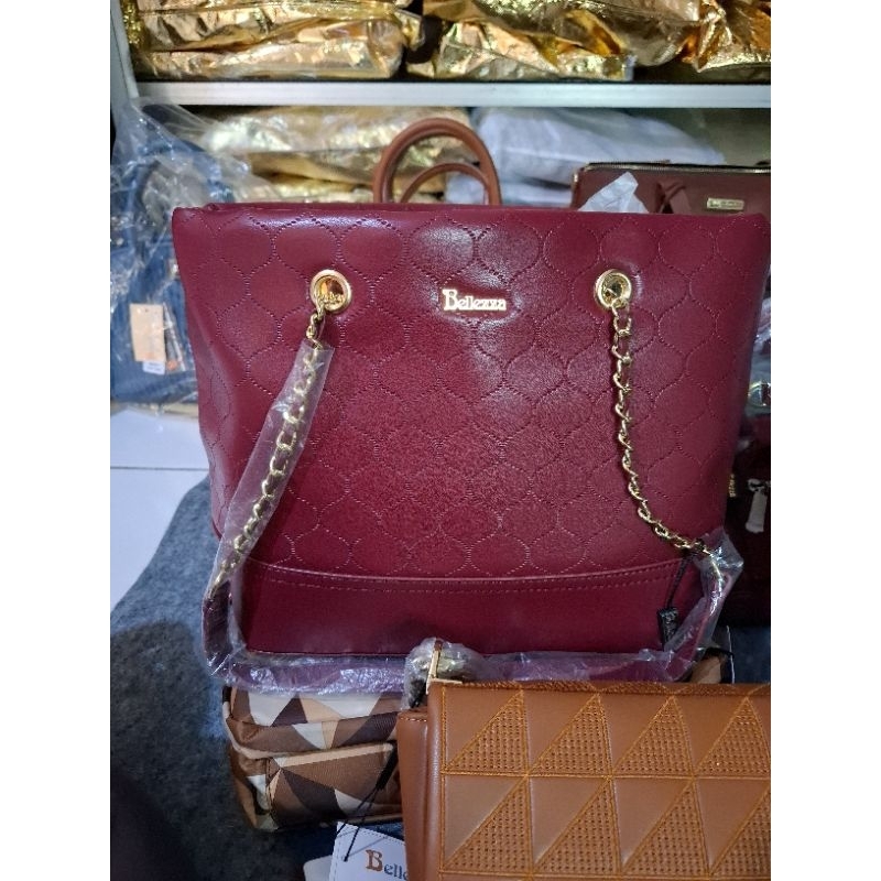 tote bag belleza marun