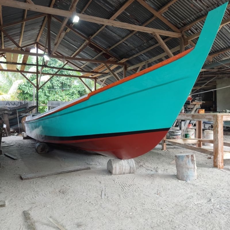 Kapal Perahu Full Fiber 8,5M X 1.65M 50Juta Cash Promo Kapal Nelayan Full Deck Cetakan Rapi