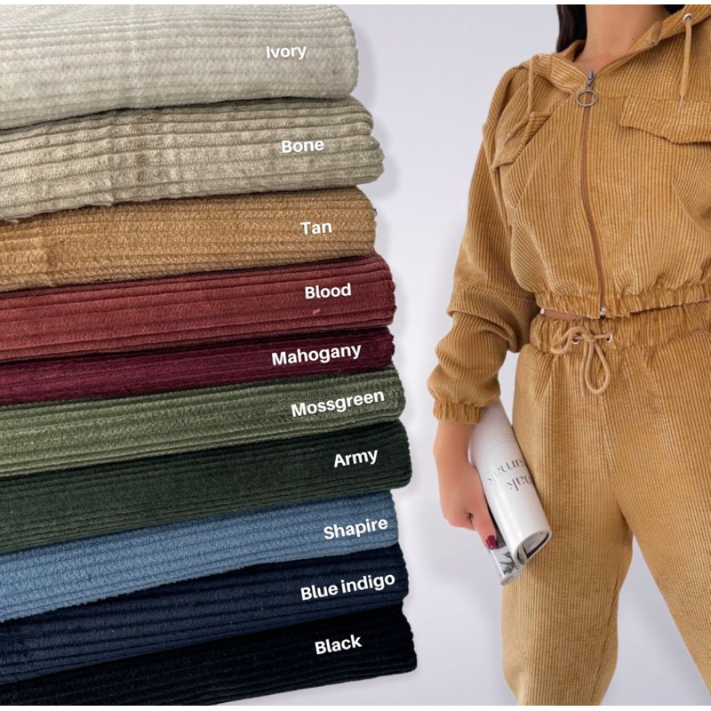 BAHAN KAIN CORDUROY KATUN/ BAHAN CORDUROY JAKET,CELANA,KEMEJA CLASIC GARMEN