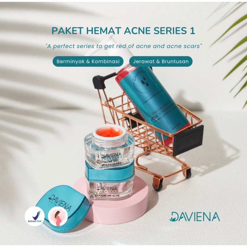 DAVIENA SKINCARE PAKET ACNE SERIES 1