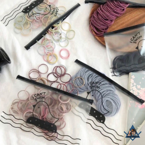 Karet Ikat Iket Rambut Korean Hairband Jepet Jedai Kuncir Rambut Wanita 100 Pcs Warna Warni