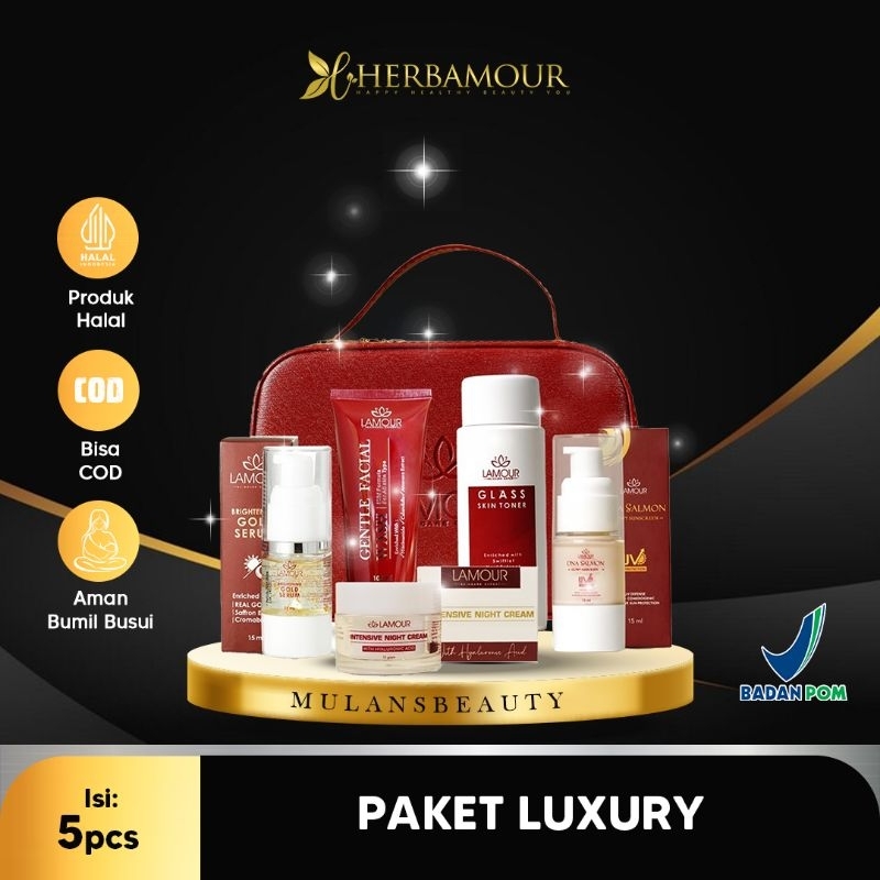 PAKET LUXURY LAMOUR SKINCARE KHUSUS WAJAH FLEK | SKINCARE KHUSUS FLEK | SKINCARE UNTUK WAJAH KUSAM