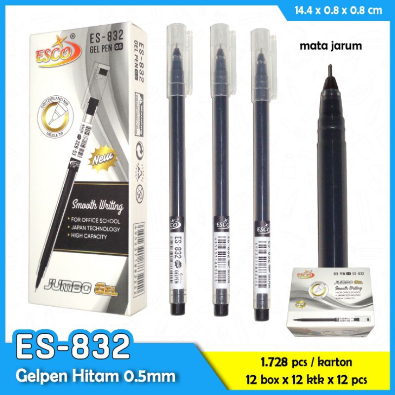 

(12pcs)penjel esco/pen zhizua/pena jel/esco/bolpoin jel/bolpoin esco/esco jumbo