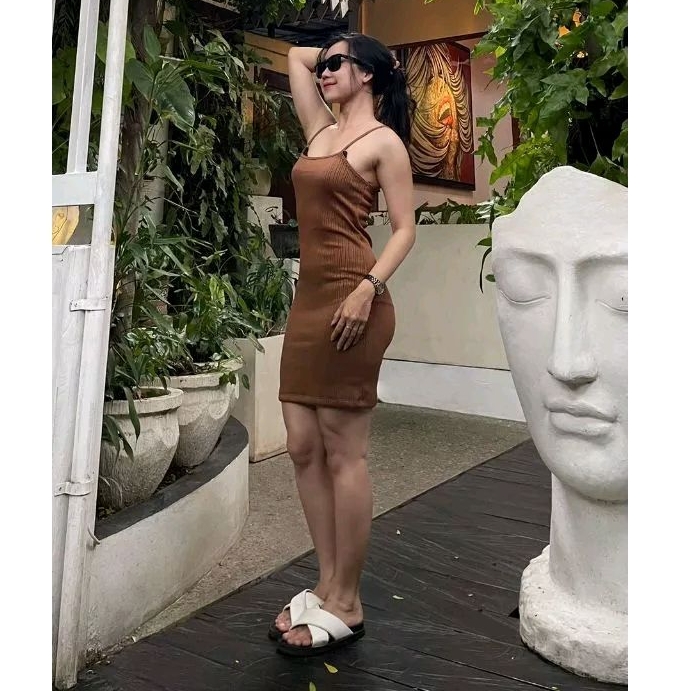 Dress Goldies Korean Pendek | Dress Pendek RIB | Dress Seksi Korea | Dress Kekinian | Korean Outfit 