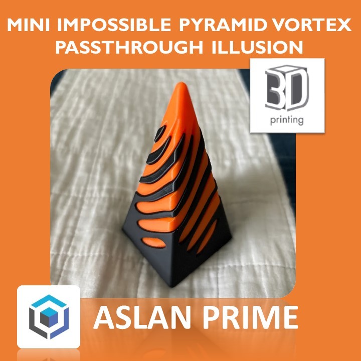MINI IMPOSSIBLE PYRAMID VORTEX PASSTHROUGH ILLUSION FIDGET Piramid Tetrahedron Mainan Toy Toys Cetak