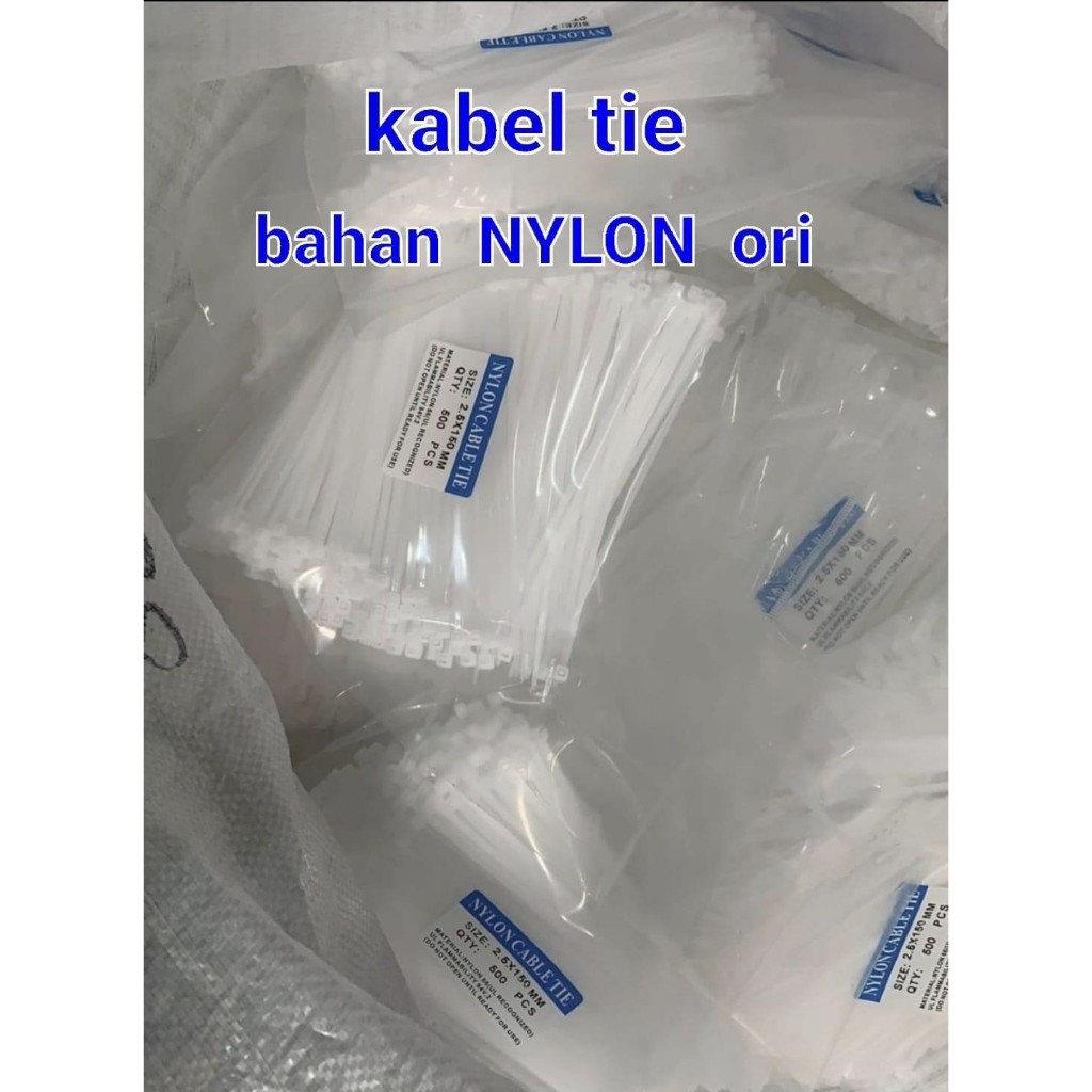 

[100 Pcs] Kabel Ties Cable Tie Murah 3.6 x 150 / 200 /250 / 300 mm Hitam Putih