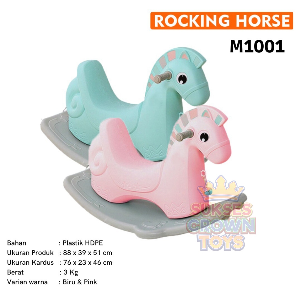 Roocking Horse - Pink - Toska - Bahan Plastik HDPE - Mainan Anak - Kuda-Kudaan
