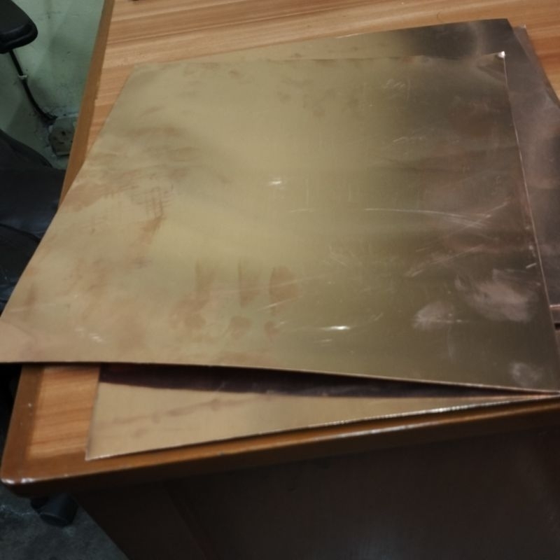 plat tembaga tebal 0.2 x 36 x 100cm lembaran