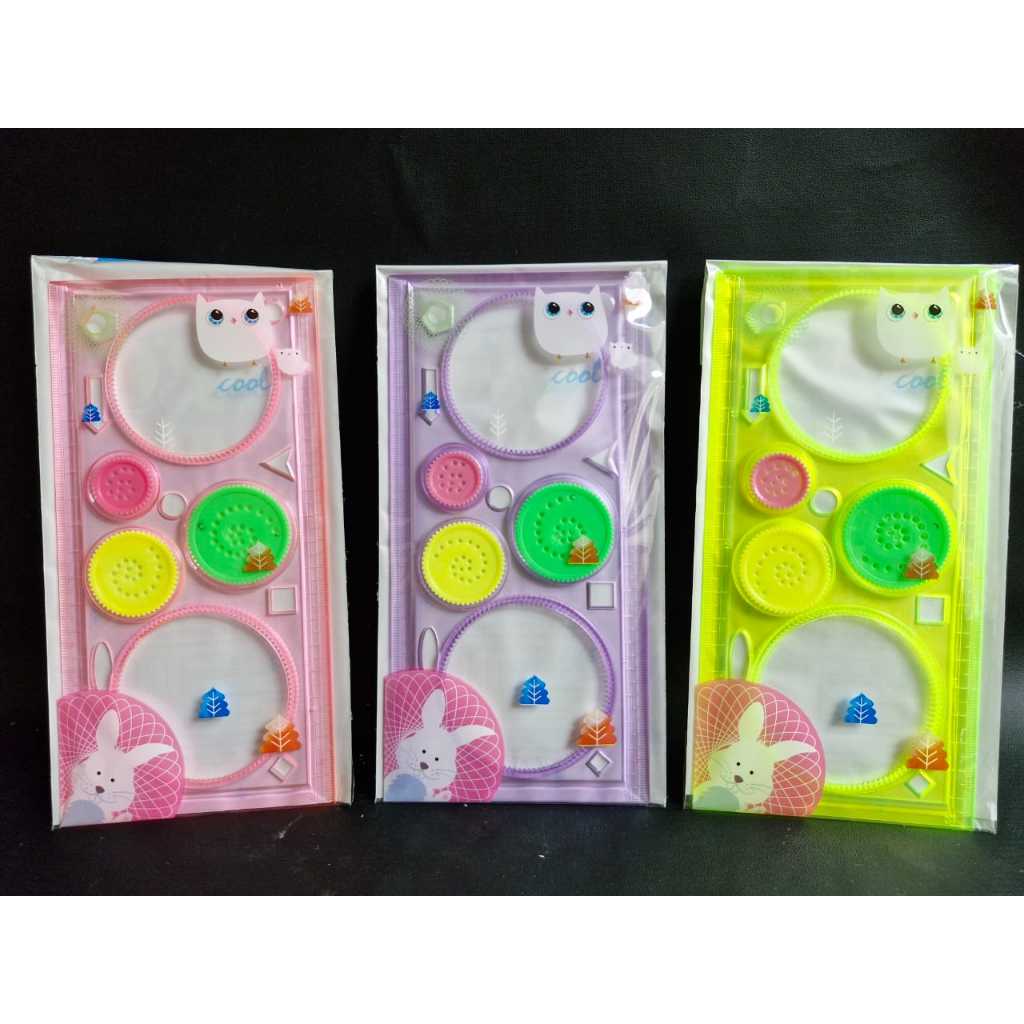 

Penggaris Rotary Pattern Bunga / Rotari Kembang / Spirograph geometrik ruler 20cm
