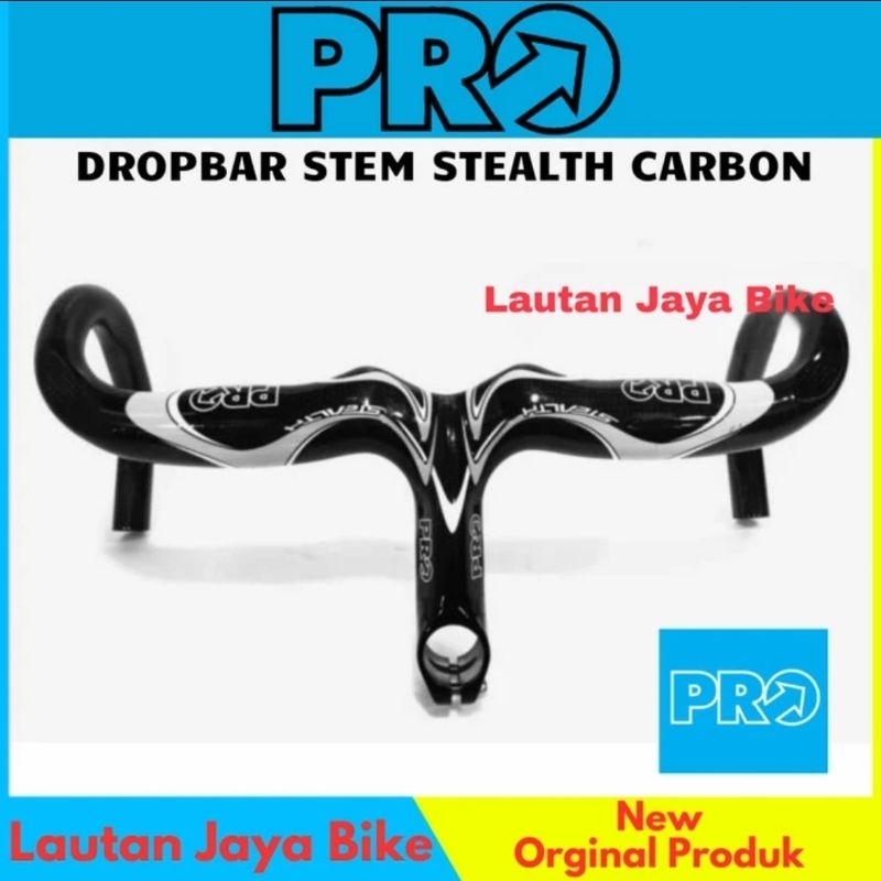 Handelbar Dropbar Pro Stealth Road Stem Bar 110-42-90mm Full Carbon