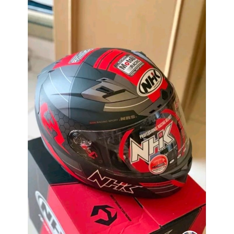 (COD)HELM NHK RX9 NAVY BLACK RED DOFF 2visor