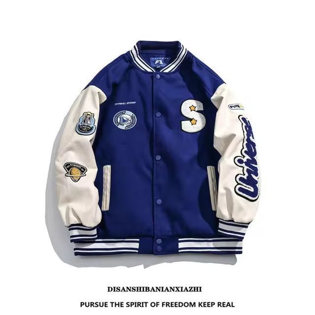 Baju Anak Murah Jaket Varsity Baseball Model Kancing INISIAL S UNIVERSAL gratis ganti inisial Pakaia