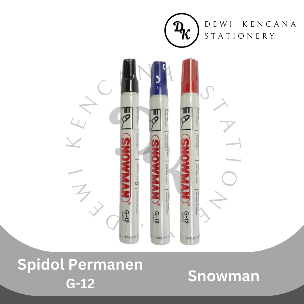 

Spidol Permanen SNOWMAN Permanent Marker G-12