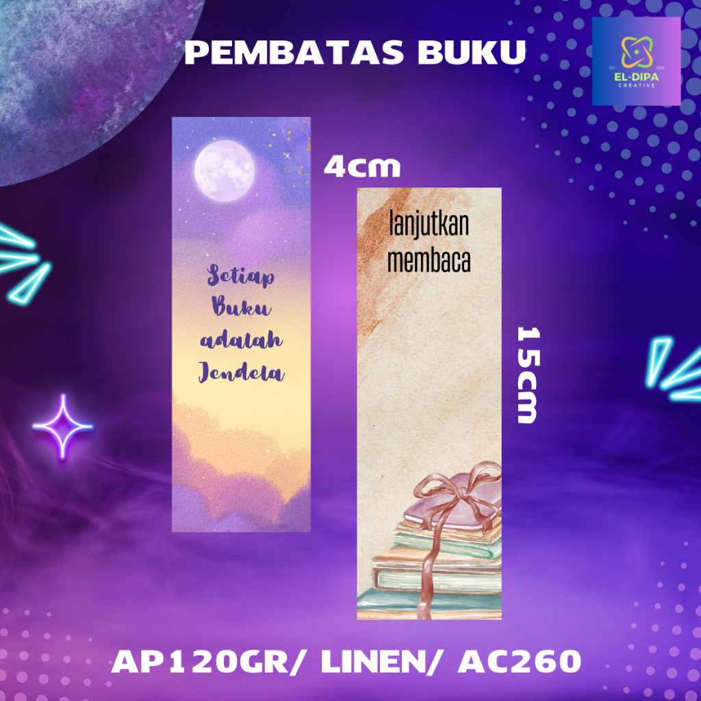 

Pembatas / Penyangga Buku aesthetic kertas - custom