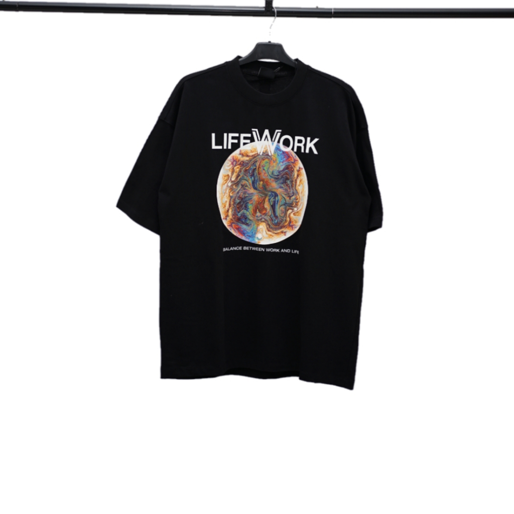 LIFEWORK Black Planet Logo Tshirt Authentic / Kaos Branded Lifework LW Original