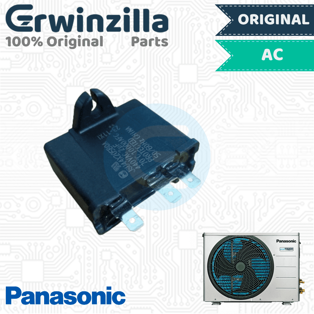 Capacitor Kapasitor Fan Kipas Outdoor Blower 2 uF AC Panasonic Original All Model