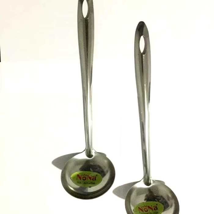 Centong irus sayur saji stainless besar / centongan soup / sendok sayur / centong prasmanan besar 7c