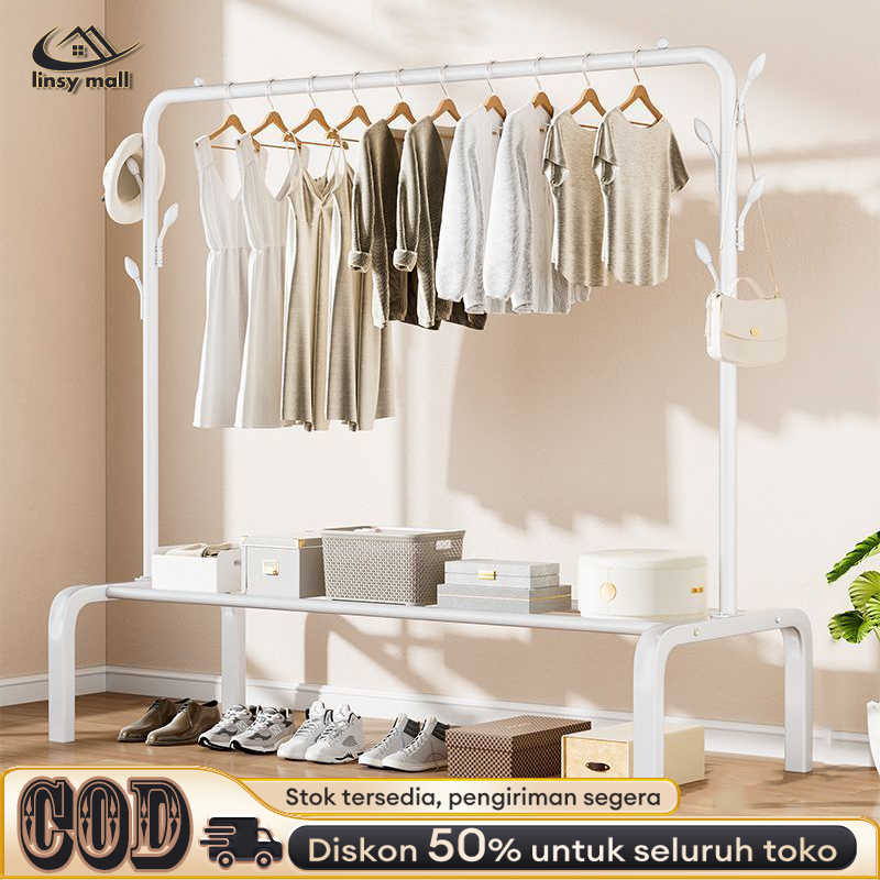 Rak Baju Gantung Rak Baju Estetik Minimalis Rak Gantungan Baju Gawang Baju Besi 150 cm