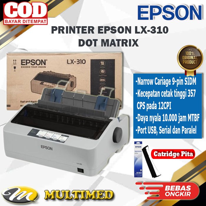 Printer Epson LX-310 LX310 LX 310 Printer Dot Matrix