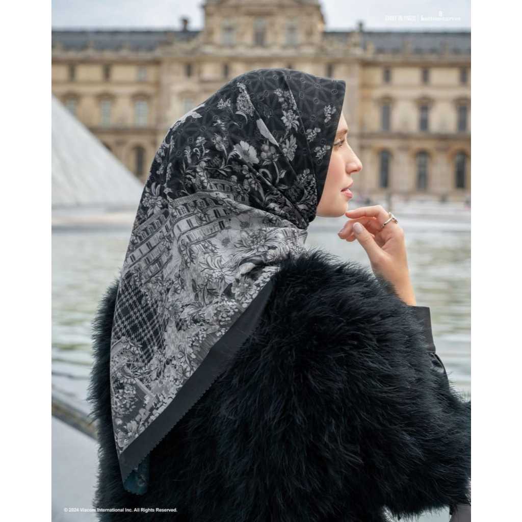 Hijab Buttonscarves Tapis Jilbab Segi Empat Buttonscarves Parisian Samla Part 2