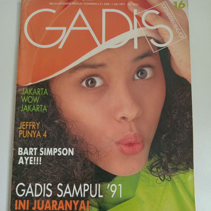 Majalah Gadis Tahun 1991 Cover Sutrah Karmeliah Harahap