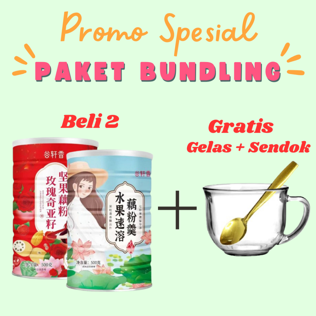 

Beli 2 Gratis Gelas + Sendok - Oufen Lotus Root Powder [ Rasa Teratai Mawar & Teratai Buah ] BPOM