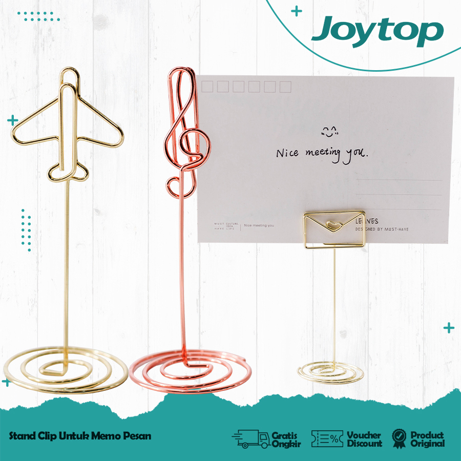 

JOYTOP 1PCS Paper Clip Stand Klip Penjepit Kertas Photo Card Holder