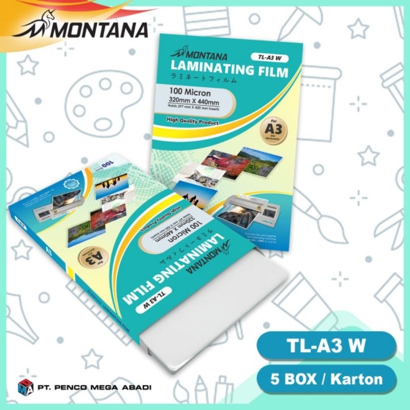 

PLASTIK LAMINATING A3 MONTANA 100 lembar