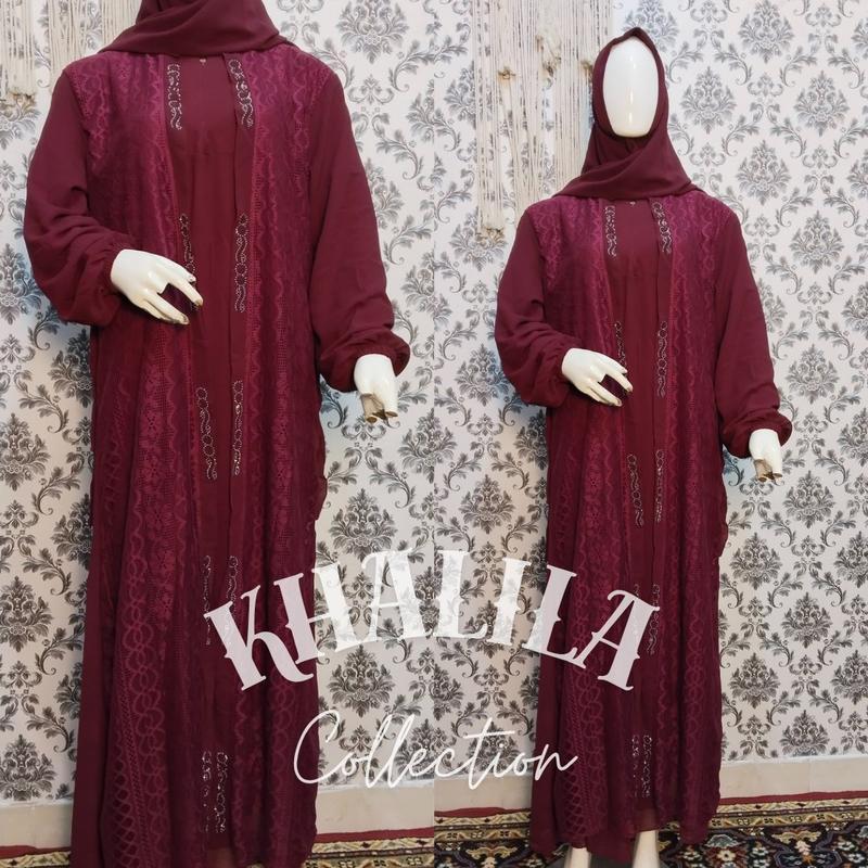 Gamis Syar'i - Sruti mix brukat - Gamis terbaru - khalila collection