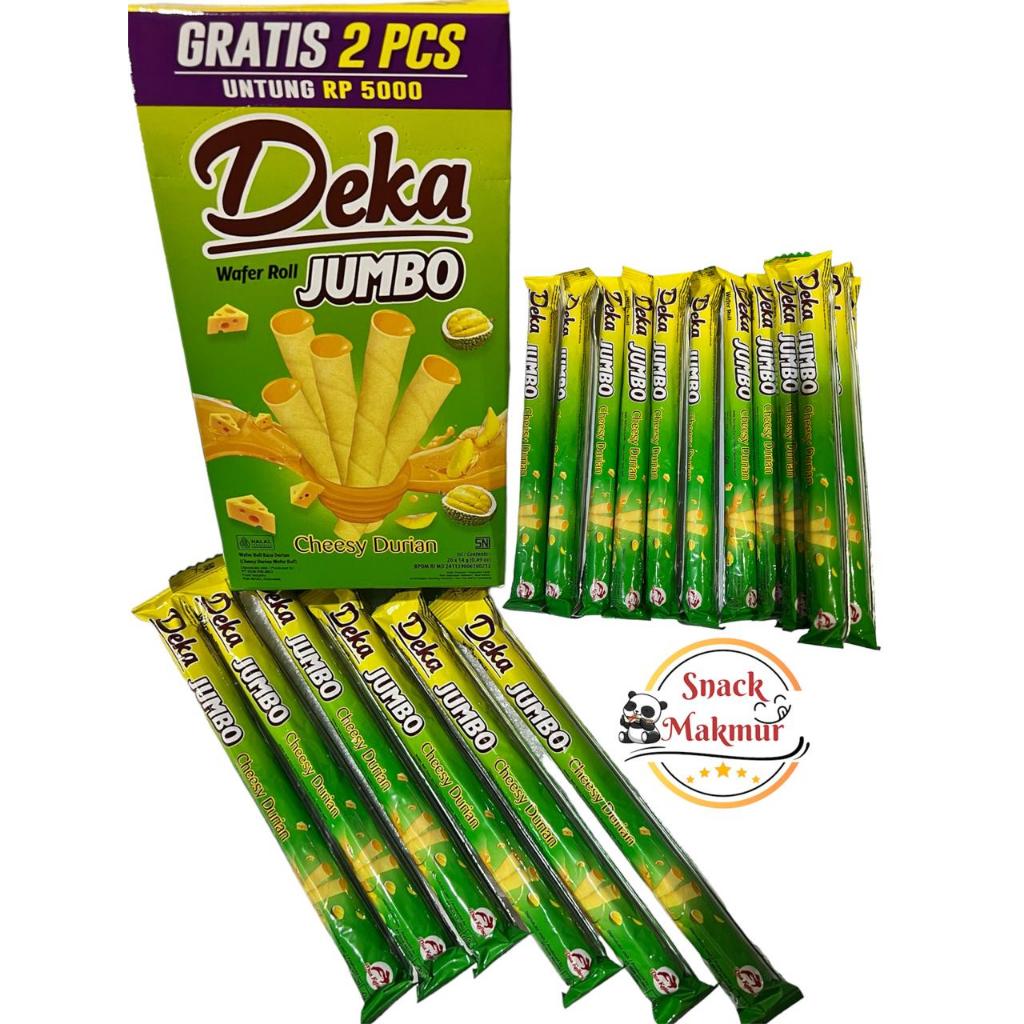 

Deka Wafer Roll Jumbo (1 pack isi 20 pcs) RASA DURIAN