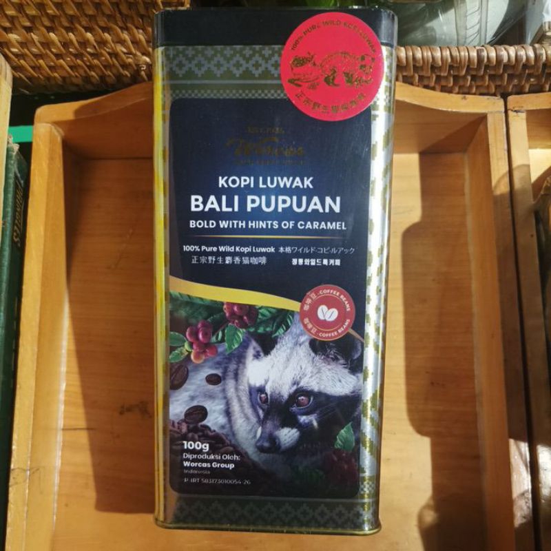 

Worcas Kopi Luwak Bali Papuan 100gr Tin Can Biji Kopi